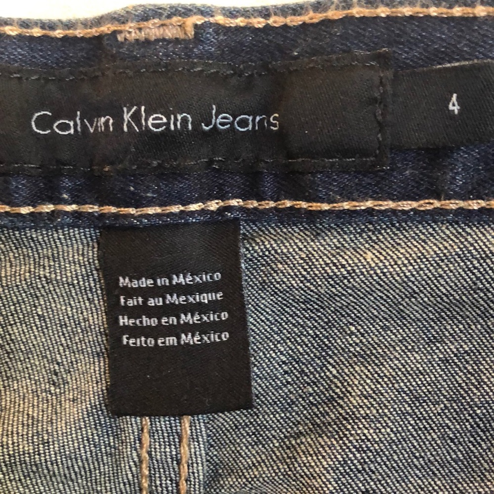 Calvin Klein Women's Flare Dark Blue Denim Washed Jeans Style WG41A50C Size 4X32 - Picture 8 of 13